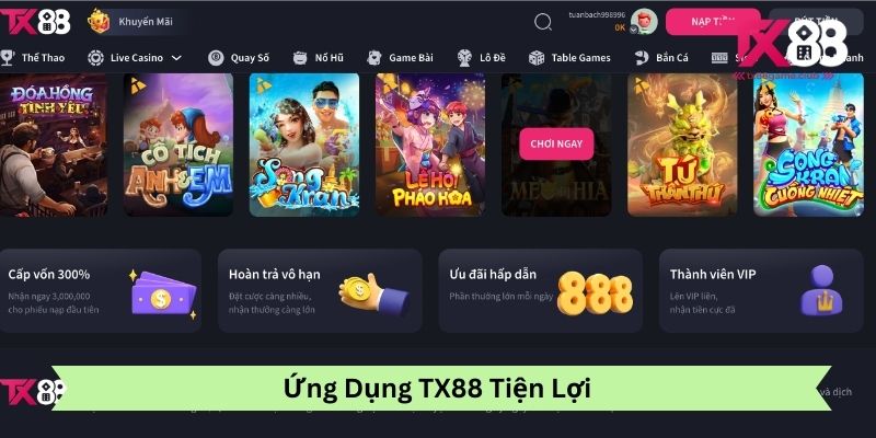 Ứng dụng Tx88